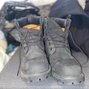 Black 6inch Waterproof Timberland Boots 6Y/8W